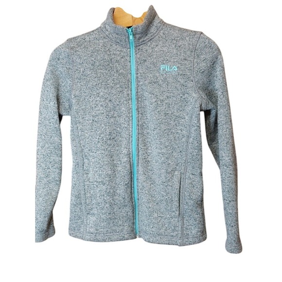 Fila Sport‎ Grey Sweater-Size Large Full Zip Warm Comfortable #221C - Picture 1 of 8